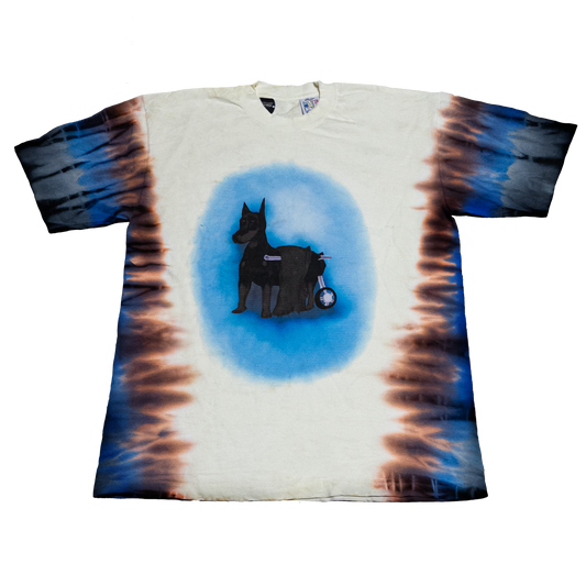 WHEELCHAIR DOBERMAN TIE DYE T-SHIRT x FÜRDYE