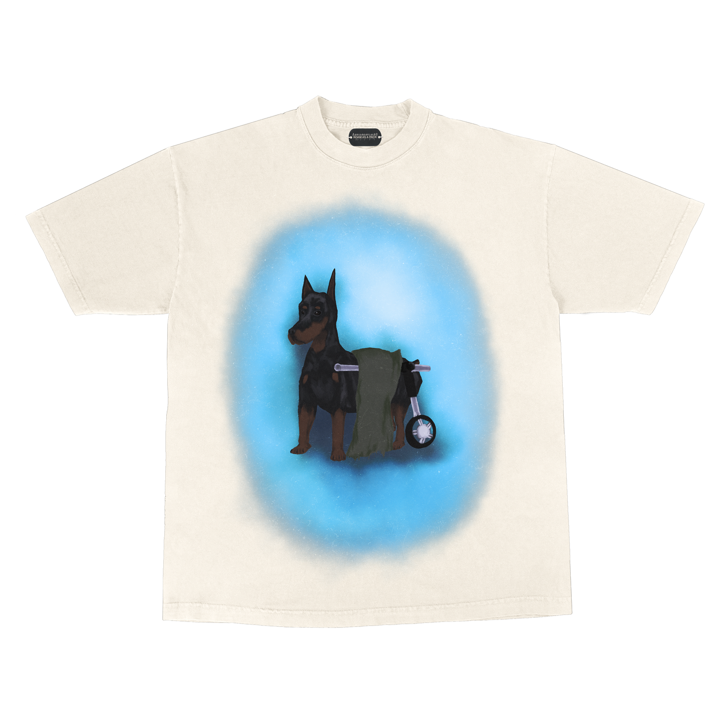 WHEELCHAIR DOBERMAN T-SHIRT